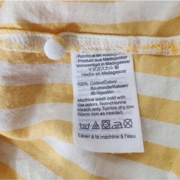 Madewell Striped Yellow Tie-Front Top - Picture 7 of 8
